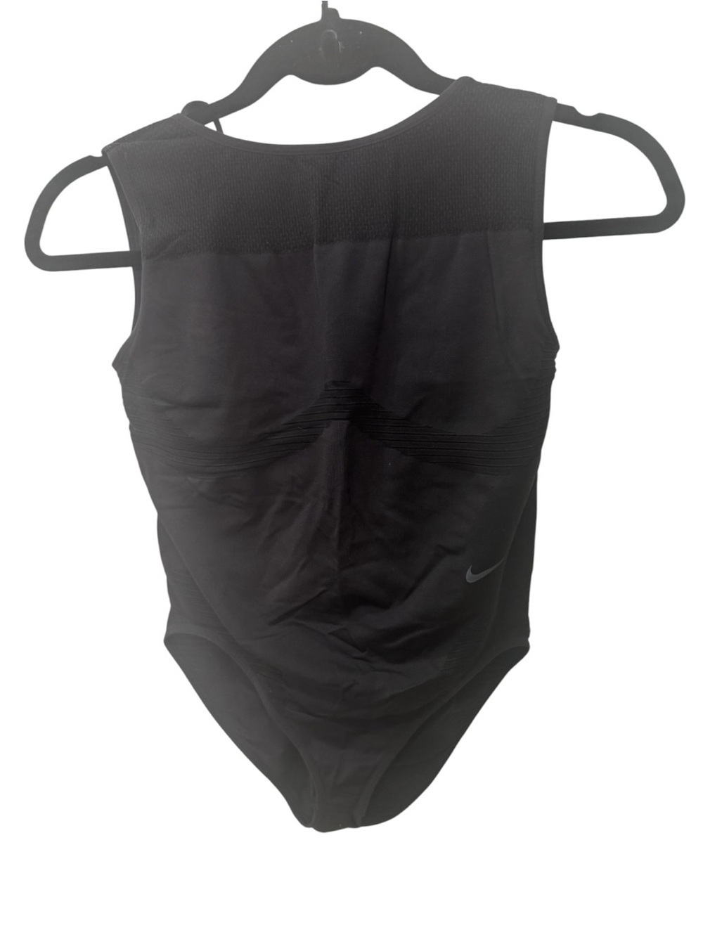 Nike Form women's black tank bodysuit designed for athletic performance size M